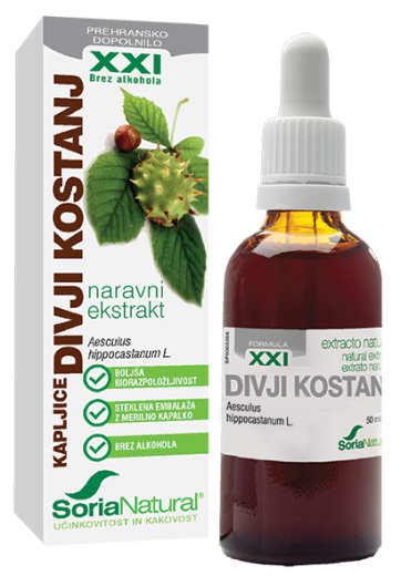 Soria Natural, divji kostanj XXI kapljice brez alkohola, 50 ml