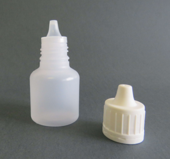 Plastenka  s kapalko, TE pokrovček, široko grlo 20 mm, 50 ml 