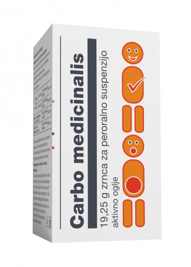Carbo medicinalis 19,25 g zrnca za peroralno suspenzijo  aktivno oglje