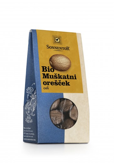 Bio začimba Muškatni orešek celi Sonnentor, 25 g	