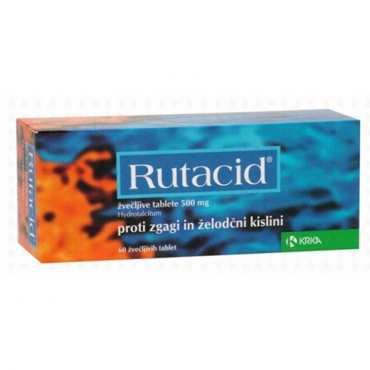 Rutacid 500 mg žvečljive tablete, 60 tablet